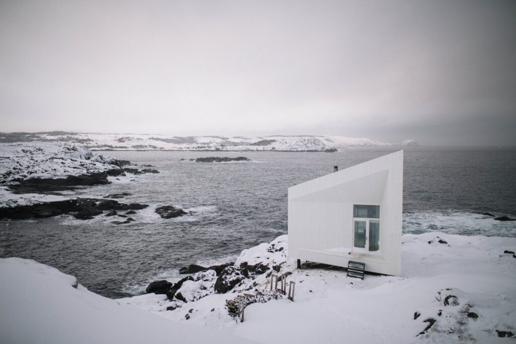 snowy barren landscape on Fogo Island